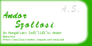 andor szollosi business card